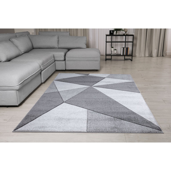 Oliver Geise Grey/White Indoor Rug & Reviews Wayfair.co.uk